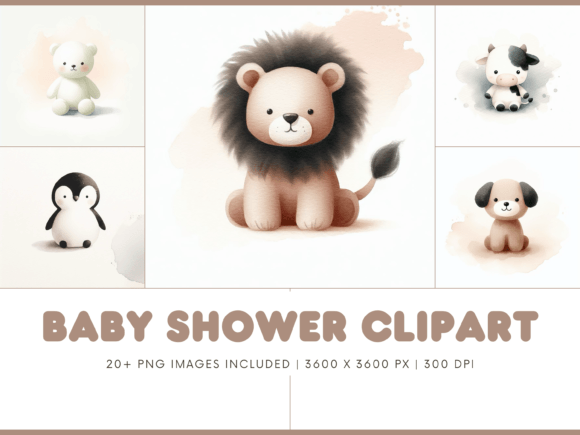Adorable Baby Shower Clipart Bundle PNG for Your Projects