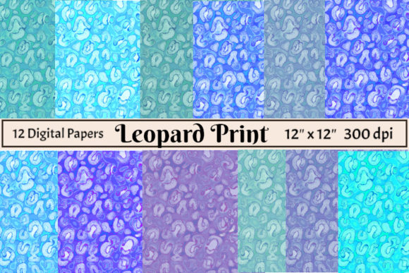 Blue Leopard Print Multicolored: A Creative Digital Paper for Bold Designs