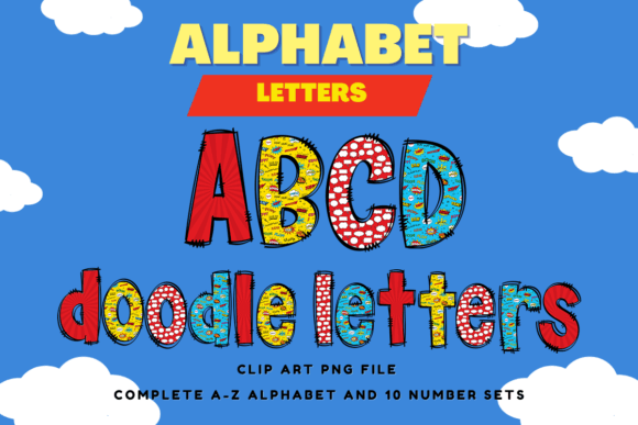 Bringing Playful Energy to Your Projects with Cartoon Comic Doodle Alphabet Letters_B
