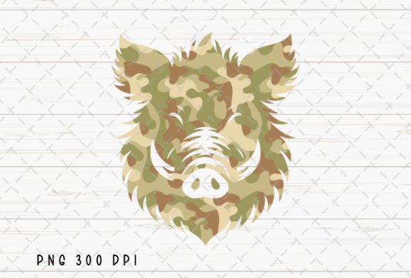 Camo Wild Boar Hunting Hog Patriotic PNG for Bold Designs