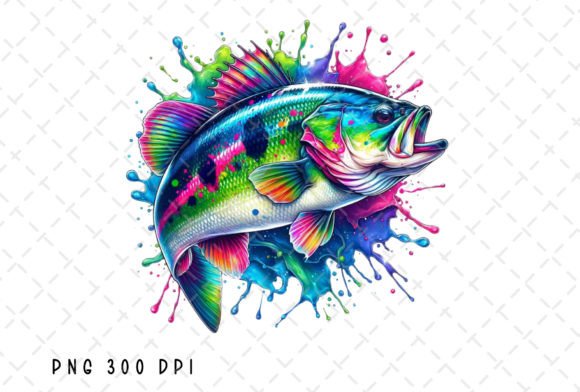 Colorful Bass Fishing Sublimation PNG: A Designer's Guide