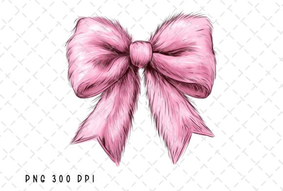 Coquette Pink Bow Watercolor Girl PNG: A Sweet Design Asset
