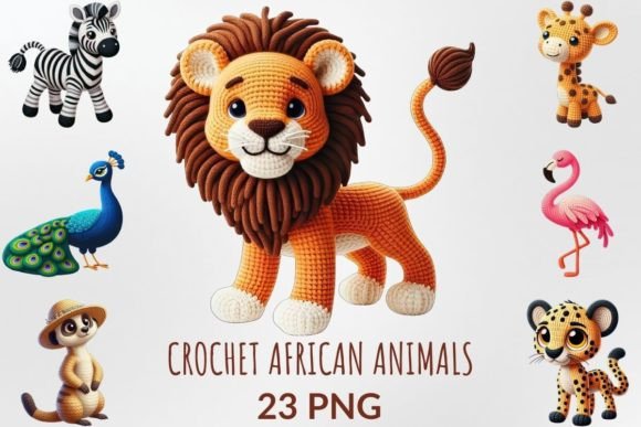 Crochet African Animals Sublimation Pack: A Creative Safari