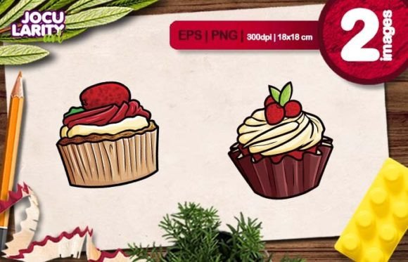 Designing with the Yummy Strawberry Cupcake Cartoon Vector
