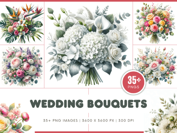 Elegant Wedding Bouquets Clipart PNGs: A Designer's Guide