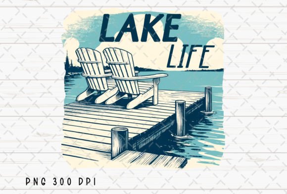 Embrace the Water: Using Lake Life Outdoors Fishing Boating PNG in Design