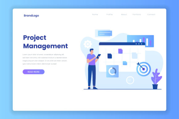 Flat Design of Project Management: Visual Clarity for Modern Teams