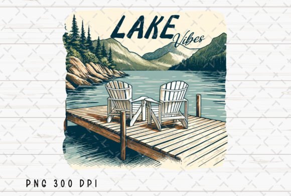 Lake Vibes Fishing Boating Outdoors PNG: Capture the Essence of the Water
