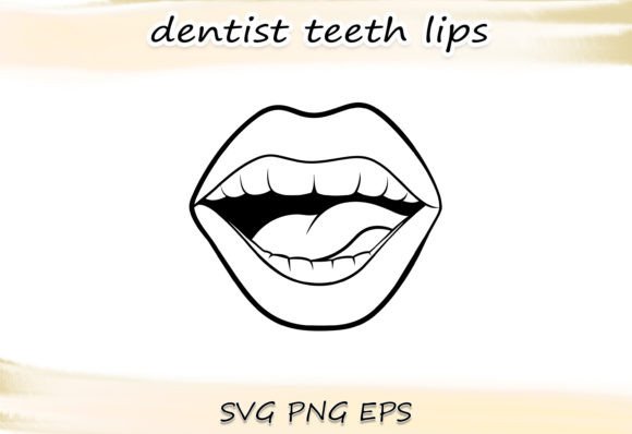 Mouth SVG Illustration: Friendly Dentist Vector