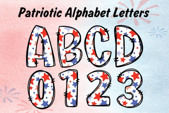Patriotic Alphabet Doodle 4July Star Png: Design Guide