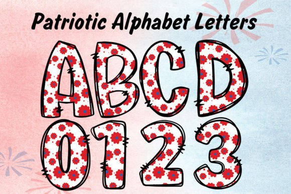 Patriotic Alphabet Doodle White Daisy: A Fresh Take on a Classic Vibe