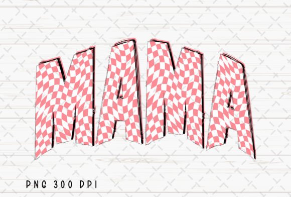 Pink Mama Checkered Mom Mothers Day PNG for Creative Projects