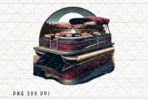 Pontoon Boating Outdoors Lake Life PNG for Creative Projects
