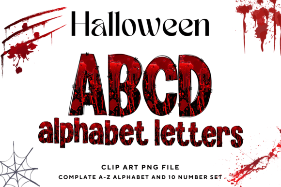 Spooky & Playful: Halloween Doodle Alphabet Letters PNG_B