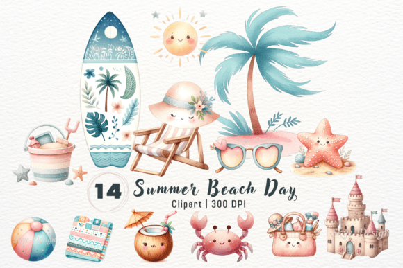 Summer Beach Day Clipart: Your Creative Toolkit