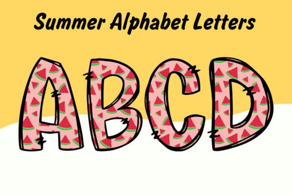 Summer Watermelon Alphabet Sublimation: Your Go-To for Custom Party Goods