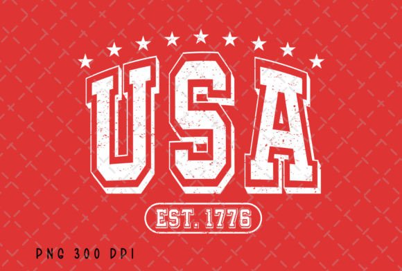 USA EST 1776 Distressed 4th of July PNG: Authentic Vintage Appeal